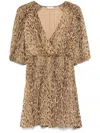 Liu •jo Liu Jo Animalier V-neck Mini Dress