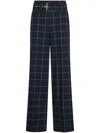 Liu •jo Liu Jo Navy Blue Trousers With Belt In Blue