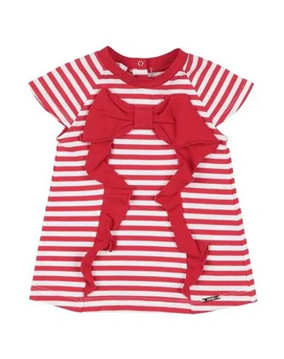 Liu •jo Newborn Girl Baby Dress Red Size 3 Cotton, Elastane