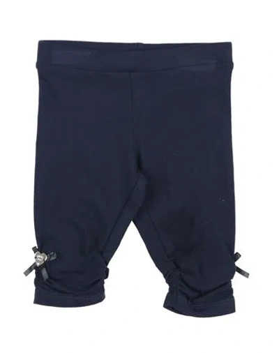 Liu •jo Babies'  Newborn Girl Leggings Navy Blue Size 3 Cotton, Elastane