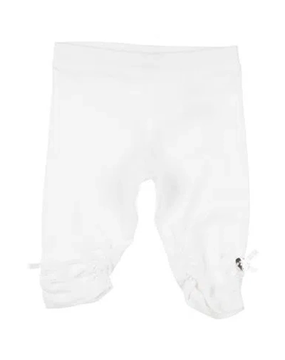 Liu •jo Babies'  Newborn Girl Leggings White Size 3 Cotton, Elastane