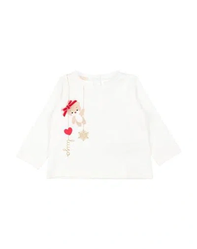 Liu •jo Babies'  Newborn Girl T-shirt White Size 3 Cotton, Elastane