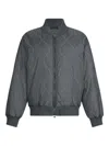 Liu •jo Nylon Bomber Jacket With Studs In Gray