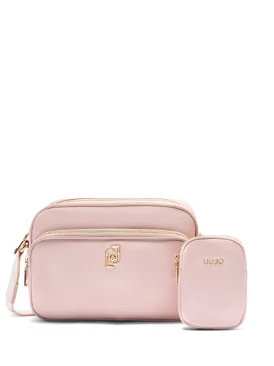 Liu •jo Nylon Crossbody Bag In Pink