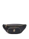 Liu •jo Nylon Pouch Bag With Charm In Blue