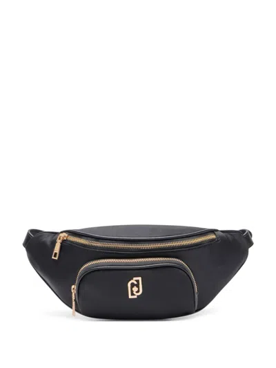 Liu •jo Nylon Pouch Bag With Charm In Blue