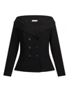 Liu •jo Off-the-shoulder Jacket In Black