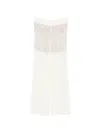Liu •jo Off-white Open-work Mini Skirt In White