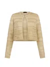 Liu •jo Openwork Button Cardigan In Neutral