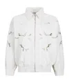 Liu •jo Openwork Embroidered Bomber Jacket In White
