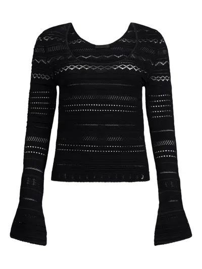 Liu •jo Openwork Jumper In Black