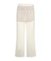 Liu •jo Open-work Trousers In White