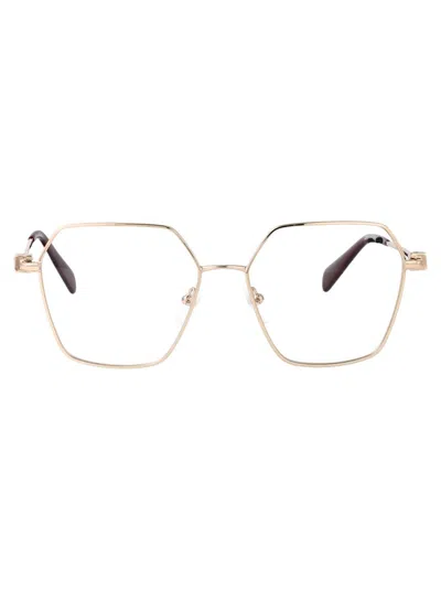 Liu •jo Liu Jo Gold Shiny Metal Glasses In Metallic