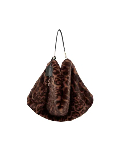 Liu •jo Liu Jo Oversized Faux Fur Shoulder Bag In Pink