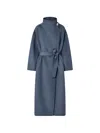 Liu •jo Oversized Wool Coat In Blue
