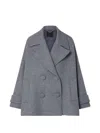Liu •jo Oversized Wool Coat In Gray