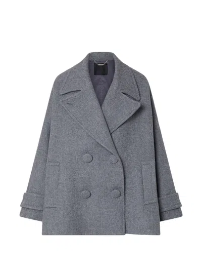 Liu •jo Oversized Wool Coat In Gray
