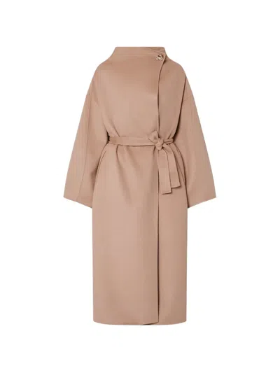 Liu •jo Oversized Wool Coat In Brown