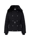 Liu •jo Padded Jacket With Belt In Black