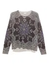 Liu •jo Paisley-pattern Sweater In Brown