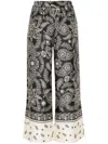 Liu •jo Paisley-print Cropped Trousers In Black