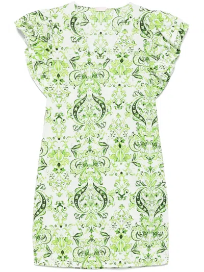 Liu •jo Paisley-print Mini Dress In Green