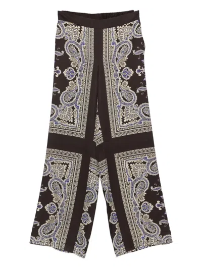 Liu •jo Paisley-print Trousers In Brown