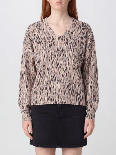 Liu •jo Liu Jo Paisley Print Wool Blend Jumper With V-neck In Multi