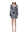 LIU •JO PAISLEY-PRINT WRAP MINIDRESS