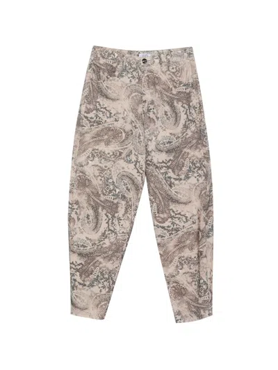 Liu •jo Paisley-print Corduroy Trousers In Multi