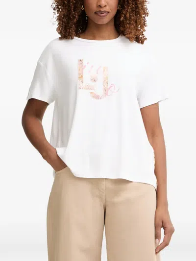 Liu •jo Paisley-print Logo-print T-shirt In White