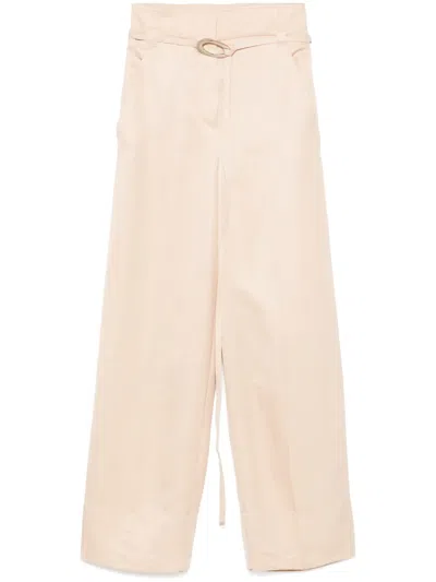 Liu •jo Palazzo Pants In Neutrals
