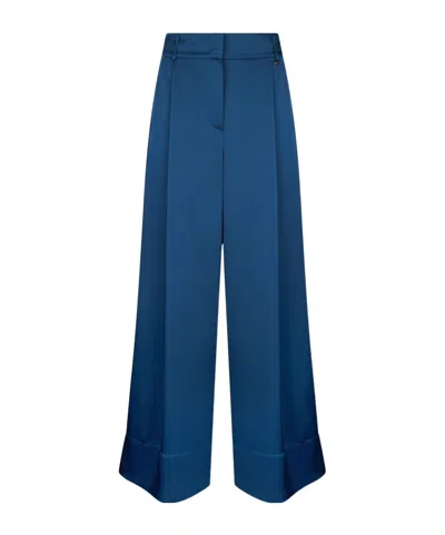 Liu •jo Palazzo Trousers In Blue