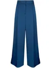 Liu •jo Liu Jo Wide-leg Blue Flared Pants With A Pressed Crease In Blau