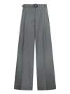 Liu •jo Palazzo Trousers With Belt In Gray