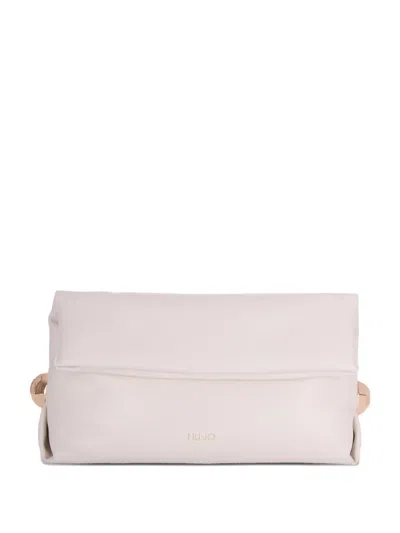 Liu •jo Pale Hardware Clutch Bag In White