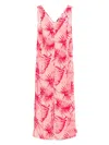 Liu •jo Palm-print Jumpsuit In Pink