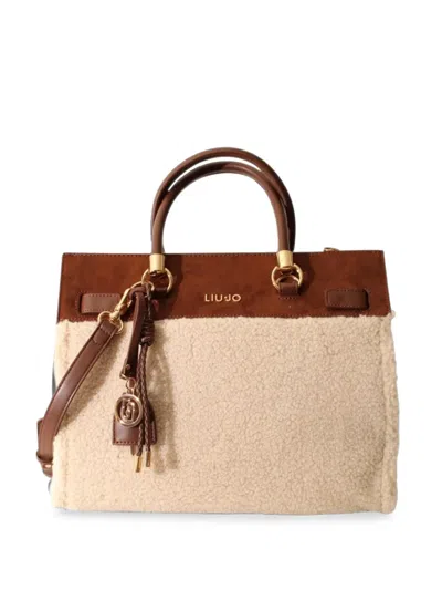 Liu •jo Paneled Tote Bag In Neutral