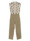 Liu •jo Panelled Jumpsuit In Green