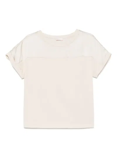 Liu •jo Panelled T-shirt In Neutrals