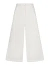 Liu •jo White Ramie Trousers With Semi-sheer Construction