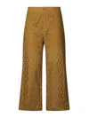 Liu •jo Liu Jo Cropped High-waisted Trousers With Perforated Embroidery