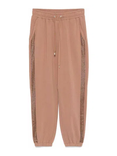 Liu •jo Pantaloni Sportivi In Jersey In Brown