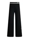 Liu •jo Straight Trousers With Logo In Black