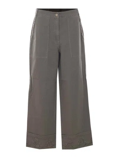 Liu •jo Green Pants In Brown