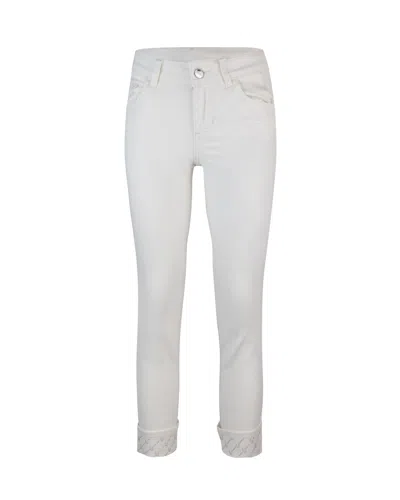 Liu •jo Pantalone Bianco Con Risvolto In White