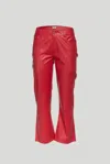 Liu •jo Pantalone Di Pelle Rosso In Rosso