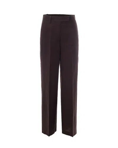 Liu •jo Pantalone Misto Lino Sacher In Brown