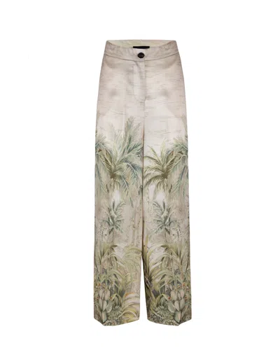 LIU •JO PRINTED TWILL PALAZZO PANTS