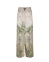 Liu •jo Flared Wide Leg Trousers With Tropical Print